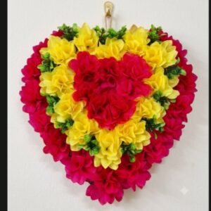 Heart Shape Flower Patch (Red Yellow Pink)