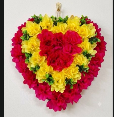 One Heart shaped artificial lotus flower bouquet 1